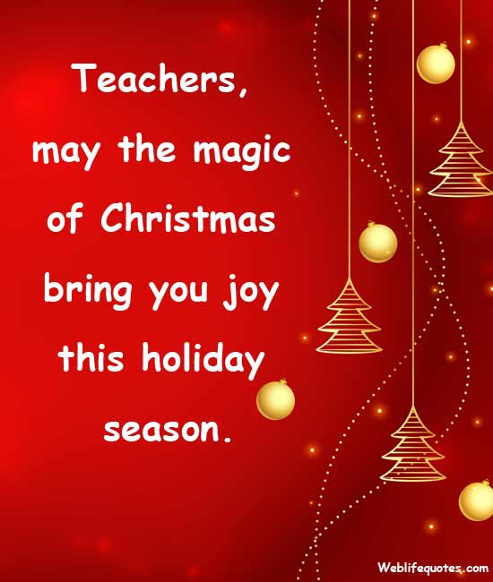 Merry Christmas Wishes for Teacher - Xmas Messages 2022