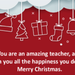 Merry Christmas Wishes for Teachers